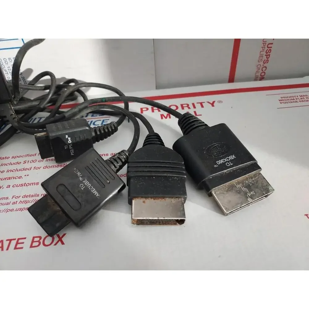 Mad Catz Multi AV S-Video Audio Cable PS1 PS2 PS3 XBOX Gamecube N64 360 T6#203